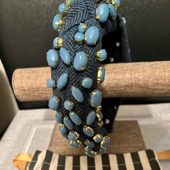 Lele Sadoughi Accessories - LELE SADOUGHI NWT AUTHENTIC MIDNIGHT PEBBLE CABOCHON KNOTTED HEADBAND